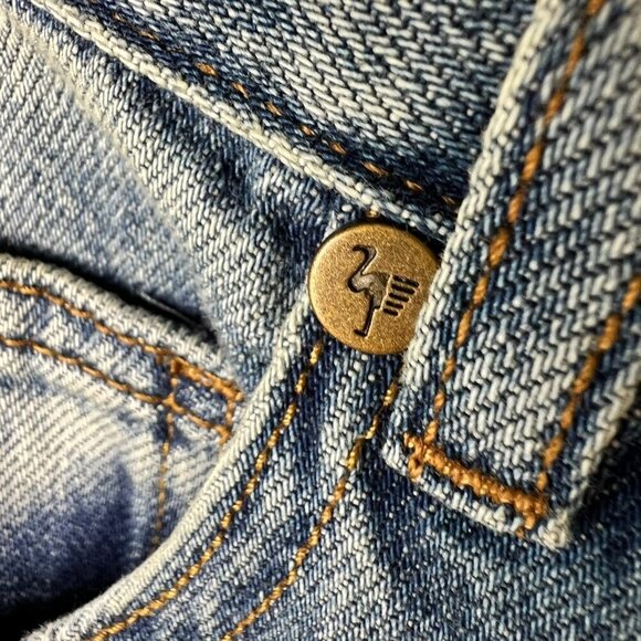 Sandrine Rose Jeans Womens Size 25 Floral Embroidered Wide Leg 100% Cotton - Picture 11 of 16